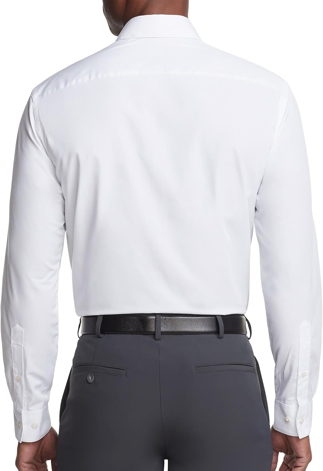 Van Heusen Mens Dress Shirt Regular Fit Poplin Solid 17.5" Neck 34"-35" Sleeve White